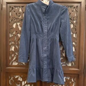 Long Sleeve Blue Dress